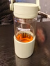 北鼎（Buydeem）茶水分離玻璃水杯高顏值車(chē)載便攜隨手杯辦公室泡茶杯淺衫綠470ml 曬單實(shí)拍圖