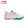 李寧（LI-NING）李寧童鞋兒童運(yùn)動鞋男女大童全能王Ⅴ專業(yè)羽毛球鞋AYTT010-1 35.5 曬單實(shí)拍圖