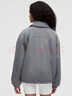 lululemon丨Insulated 女士帶夾層超寬松款翻領(lǐng)夾克 LW4CJ9S 太陽(yáng)灰 S 曬單實(shí)拍圖
