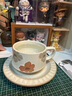 E7 生活高級感復(fù)古咖啡杯碟套裝創(chuàng)意粗陶拉花杯子家用高檔精致馬克杯 花形咖啡杯碟套裝-迎春花 曬單實(shí)拍圖