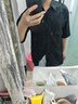 佐尚鳥(niǎo)短袖襯衫男夏季冰絲速干垂感薄款寬松垂感休閑五分上衣半袖襯衣服 黑色 XL-建議120-150斤左右 曬單實(shí)拍圖