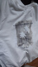 霞湖世家80支純棉7A抗菌物理防蚊舒適男士短袖T恤 胸前印花款-白色  2XL 曬單實(shí)拍圖