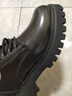 佐敘皮鞋男四季款馬丁靴英倫商務(wù)正裝大頭厚底增高結婚新郎休閑德比鞋 黑色 41 曬單實(shí)拍圖