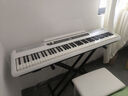 美嘉（MAYGA）MP-100便攜式88鍵重錘鍵盤(pán)成人兒童家用數碼電鋼琴 白色 MP-100琴頭+單踏板+X型金屬架 曬單實(shí)拍圖