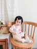 班喜迪嬰兒衣服夏裝嬰幼兒連體衣短袖公主寶寶哈衣爬服夏季假兩件外出服 粉色 80cm 曬單實拍圖