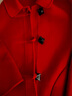 皮爾卡丹（pierre cardin）雙面羊絨大衣女中長(zhǎng)款2025年新款春季赫本風(fēng)高端羊毛黑色毛呢外套 拉菲紅 M 120-135斤 曬單實(shí)拍圖