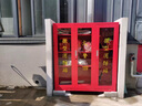 微型消防站全套消防器材柜加厚工地柜套裝滅火器存放柜消防物資柜 80*50*25消防柜（加厚款） 曬單實(shí)拍圖
