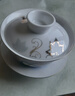 恒古（Heregur） 青花陶瓷蓋子功夫茶具三才蓋碗蓋子蓋凹蓋茶碗蓋子單蓋零配件 丹楓白露-單獨蓋子-8.1cm 曬單實(shí)拍圖
