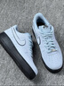 耐克空軍一號男子膠底運動鞋秋季官方NIKE AIR FORCE 1 HQ1966 400淺軍械藍/淺軍械藍/黑 41 曬單實拍圖
