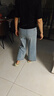 逸陽直筒牛仔褲女2025年夏新款九分寬松闊腿小個子褲 牛仔藍  28  曬單實拍圖