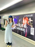 DPLAY2025年夏季新款藍色連衣裙女休閑長(cháng)款拼接蕾絲印花碎花裙子夏裝 海岸雛菊 S 曬單實(shí)拍圖