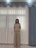 羅蒙（ROMON）小香風(fēng)時尚套裝女2025新款春秋季輕奢高級感減齡洋氣質(zhì)漂亮一整套 卡其色- M 曬單實拍圖