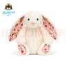 Jellycat花布邦尼兔動物毛絨玩偶兔子玩偶兒童禮物送禮娃娃生日婚禮禮物 白芮（乳白色） Medium 曬單實(shí)拍圖