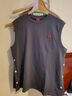 查爾斯桃心純棉男士排扣背心夏季寬松籃球健身運動(dòng)衫無(wú)袖t恤 黑色 XL  曬單實(shí)拍圖