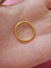 中國黃金（CHINA GOLD）古法素圈黃金戒指女士足金情侶對戒求婚七夕情人節(jié)禮物送女友老婆 古法素圈戒指約0.5g【甄選禮盒】 16#圈口 曬單實拍圖