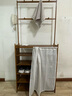 竹藝佳出租屋用鞋架收納神器簡(jiǎn)易多層家用小型入戶(hù)門(mén)多功能衣帽架一體架 茶色白簾-掛衣款6層70 曬單實(shí)拍圖