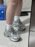 森馬真皮老爹鞋女8CM內增高25春秋季新款厚底休閑運動(dòng)登山鞋 銀色增高八厘米【廠(chǎng)家24H速發(fā)】 38 曬單實(shí)拍圖