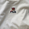 FILA 韓素希同款|斐樂(lè)官方女裝針織短袖2025夏新款修身小狐貍刺繡T恤 默魅灰-DY M 165/84A/M 曬單實(shí)拍圖