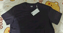 森馬（Semir）短袖T恤男純色打底衫修身25夏新款內搭上衣簡約百搭t恤男士 [店鋪TOP1純棉款]黑色90001 XL 曬單實拍圖