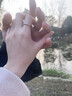中國黃金（CHINA GOLD）唐草紋情侶戒指一對男女銀對戒表白求婚七夕情人節(jié)禮物送女友老婆 銀唐草紋對戒 曬單實拍圖