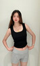 JIOESC黑色方領(lǐng)工字吊帶背心女夏外穿內(nèi)搭寬肩帶美式短款無袖遮副乳上衣 黑色 M 推薦80-95斤 曬單實(shí)拍圖