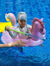 swimbobo兒童泳衣 寶寶泳衣連體衣 女寶泳衣A類(lèi)連體衣 女孩泳帽套裝泳衣 曬單實(shí)拍圖