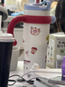 BABLOV花伴森保溫杯女士水杯玻璃雙內(nèi)膽吸管咖啡杯夏季杯子保冷女生禮物 曬單實拍圖