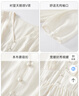 香影v領連衣裙女2025夏季新款米白超好看氣質高腰初戀泡泡袖裙子 米色 L 曬單實拍圖