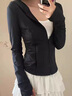 俞兆林防曬衣女防紫外線(xiàn)2025夏季新款衣服冰絲時(shí)尚防曬外套修身透氣輕薄 黑色 UPF50+ 【高倍防曬連帽款】 L 【適合90-115斤】 曬單實(shí)拍圖