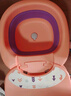 世紀寶貝（babyhood）兒童洗頭躺椅 可折疊寶寶洗澡神器可坐躺家用洗頭發(fā)床 215B少女粉 曬單實拍圖