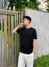 BOSS男士2025年夏季新款徽標(biāo)衣領(lǐng)彈力棉質(zhì) T 恤 001-黑色 L 曬單實(shí)拍圖