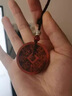 七可桃木山鬼花錢真品男士項(xiàng)鏈桃木平安扣吊墜送男友老公本命年護(hù)身符 山鬼花錢平安扣項(xiàng)鏈 曬單實(shí)拍圖
