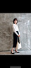 Laurèl【三醋酯纖維】25秋新款緞面蕾絲領(lǐng)襯衫女LWD363C00400 純凈白 S 曬單實(shí)拍圖