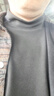 真維斯（JEANSWEST）雙面德絨打底衫男秋冬季長(cháng)袖t恤男保暖內搭上衣加絨半高領(lǐng)秋衣男 高領(lǐng) 黑色 小草書(shū)英文_K_左領(lǐng)角 2XL 曬單實(shí)拍圖