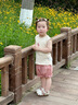 幼歌（YOUGE）夏季新款嬰幼兒可愛小兔寬松透氣花苞褲2025清涼短褲潮 粉色 90 cm 曬單實(shí)拍圖