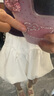 IEFMINI【愛依服童裝】2025夏季新款甜美可愛洋氣百搭女童短裙 白 160 曬單實(shí)拍圖