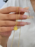 中國黃金CHINA GOLD福牌黃金項(xiàng)鏈女足金福字吊墜七夕情人節(jié)禮物送女友老婆生日實(shí)用 【京速達(dá)】足金福牌吊墜贈(zèng)S925鏈 曬單實(shí)拍圖