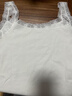浪莎（LangSha）純棉蕾絲吊帶背心女2025春夏季新款寬松大碼外穿內(nèi)搭打底無袖上衣 白色 L (100-120斤) 曬單實(shí)拍圖