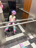 米高輪滑鞋兒童溜冰鞋女童初學(xué)中小學(xué)滑輪滑冰旱冰鞋直排輪S3單鞋粉S 曬單實(shí)拍圖