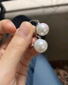 伊黛兒S925銀耳環(huán)女耳扣2025新款仿珍珠耳釘高級感小眾設計輕奢耳飾 耳環(huán)銀色一對E3105 曬單實(shí)拍圖