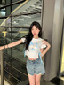斤慕破洞毛邊牛仔短褲女百搭夏季薄款高腰顯瘦辣妹熱褲潮ins M(95-105斤) 曬單實拍圖