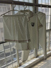 柏姬然圓點(diǎn)刺繡KT貓三件套裝睡衣女款薄夏季純棉短袖學(xué)生開(kāi)衫棉綢 R8939 2XL 曬單實(shí)拍圖
