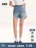 森馬（Semir）牛仔褲女寬松美式熱褲酷颯風夏街頭毛邊短褲復(fù)古辣妹103324122010 曬單實拍圖