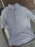 TOMMY HILFIGER【輕便感】25夏男純棉易打理?xiàng)l紋中性簡約免燙短袖襯衫40670 黑白條紋0A4 M （推薦：135-150斤） 曬單實(shí)拍圖