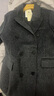 LAGOGO【100%羊毛】毛呢西服領(lǐng)大衣女拉谷谷2024冬季新款灰色外套 深灰色 L 曬單實(shí)拍圖