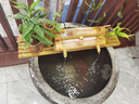 流水趣 竹排竹子流水循環(huán)擺件流水器上半部庭院客廳陽(yáng)臺陶瓷荷花缸造景 竹排長(cháng)70＋水泵＋過(guò)濾棉（不含缸 曬單實(shí)拍圖