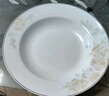 以辰景德鎮(zhèn)陶瓷家用飯盤湯盤菜盤子微波爐適用8英寸深盤金枝玉葉 曬單實拍圖