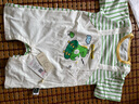 纖絲鳥新生兒哈衣嬰兒衣服男女寶寶夏季短袖背帶褲連體衣 噴火恐龍 曬單實拍圖