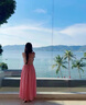 妙奕嘉連衣裙裙子女夏季2025新款芭比粉法式吊帶裙純欲度假海邊沙灘長(zhǎng)裙 粉色性感露背系帶吊帶連衣裙 L 【建議85-118斤】 曬單實(shí)拍圖