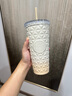 星巴克（Starbucks）杯子 經(jīng)典系列保溫吸管杯 高顏值大容量 便攜隨行水杯 男女士送禮 漸變款不銹鋼吸管杯591ml 曬單實拍圖